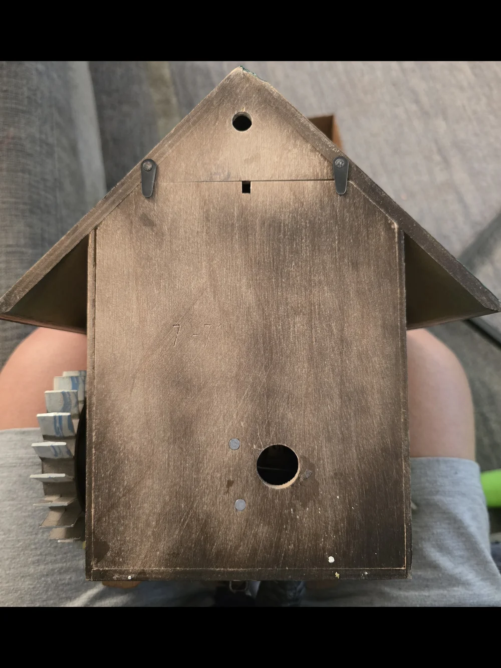 Vintage German E. Schmeckenbecher Blck. Forest Cuckoo Clock W/ Musical Sawmill!
